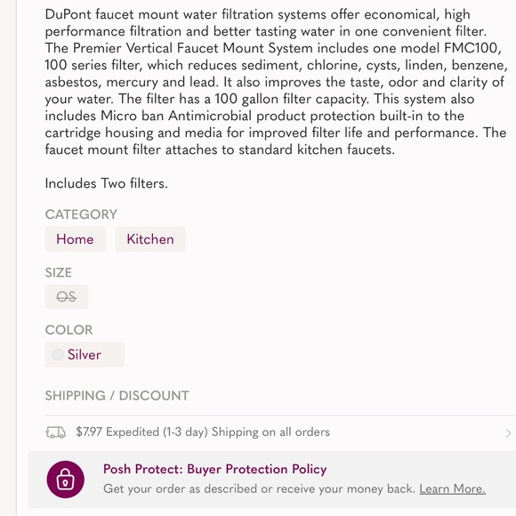 DuPont water filter for sink in white - Picture 8 of 8